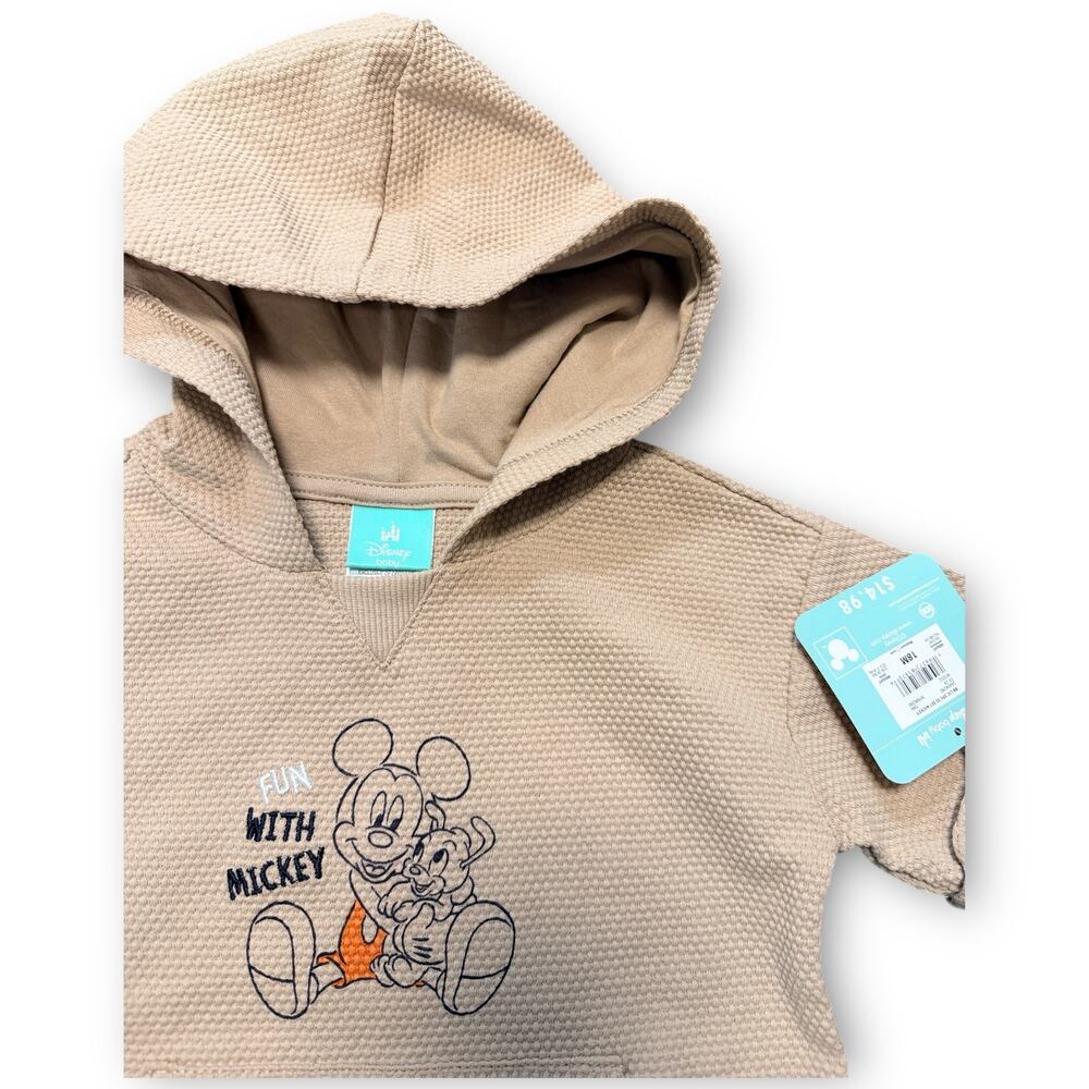 NWT Disney Baby Mickey Mouse Short Sleeve Hoodie | 18M - Picture 3 of 5